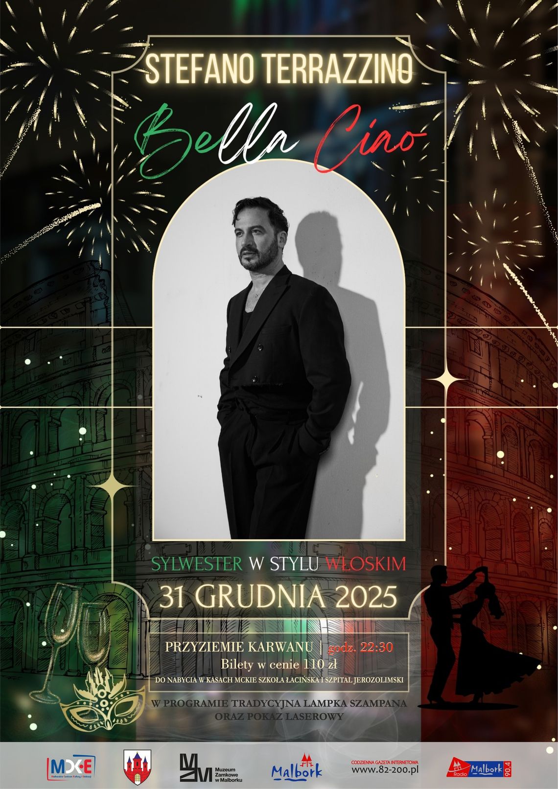 Stefano Terazzino gwiazdą Koncertu Sylwestrowego w Malborku. Stefano Terazzino gwiazdą Koncertu Sylwestrowego w Malborku.