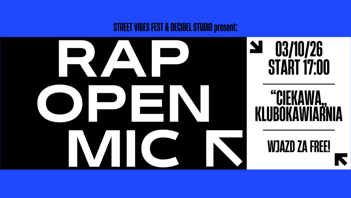 STREET VIBES FEST „RAP OPEN MIC” już 3 października w Malborku. STREET VIBES FEST „RAP OPEN MIC” już 3 października w Malborku.