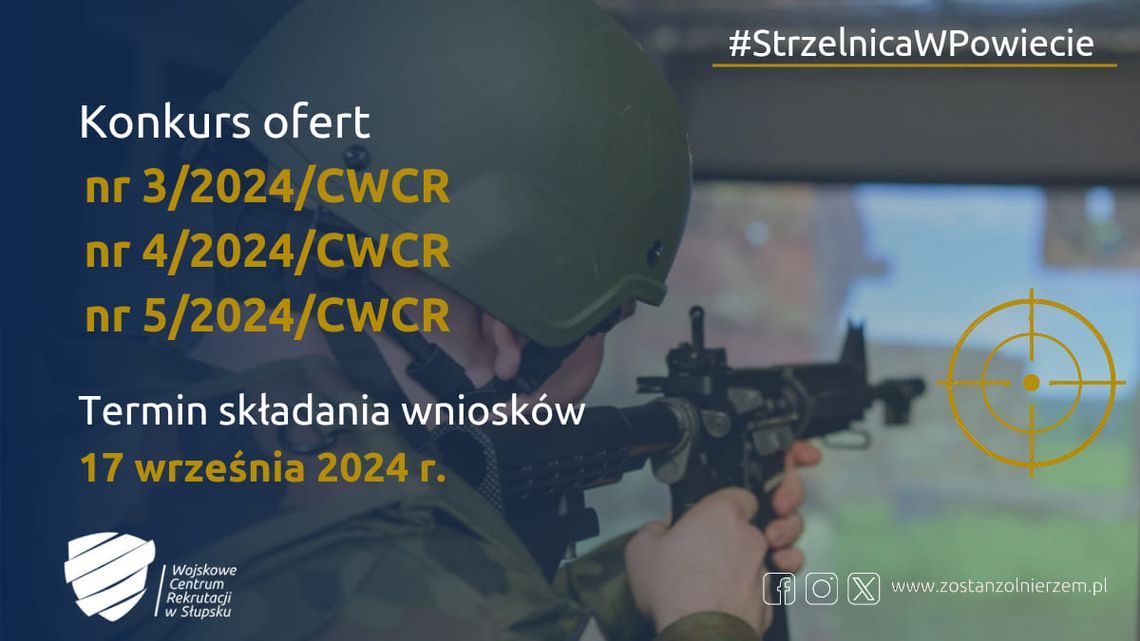 „Strzelnica w Powiecie”. WCR w Malborku przypomina o możliwości udziału w programie.