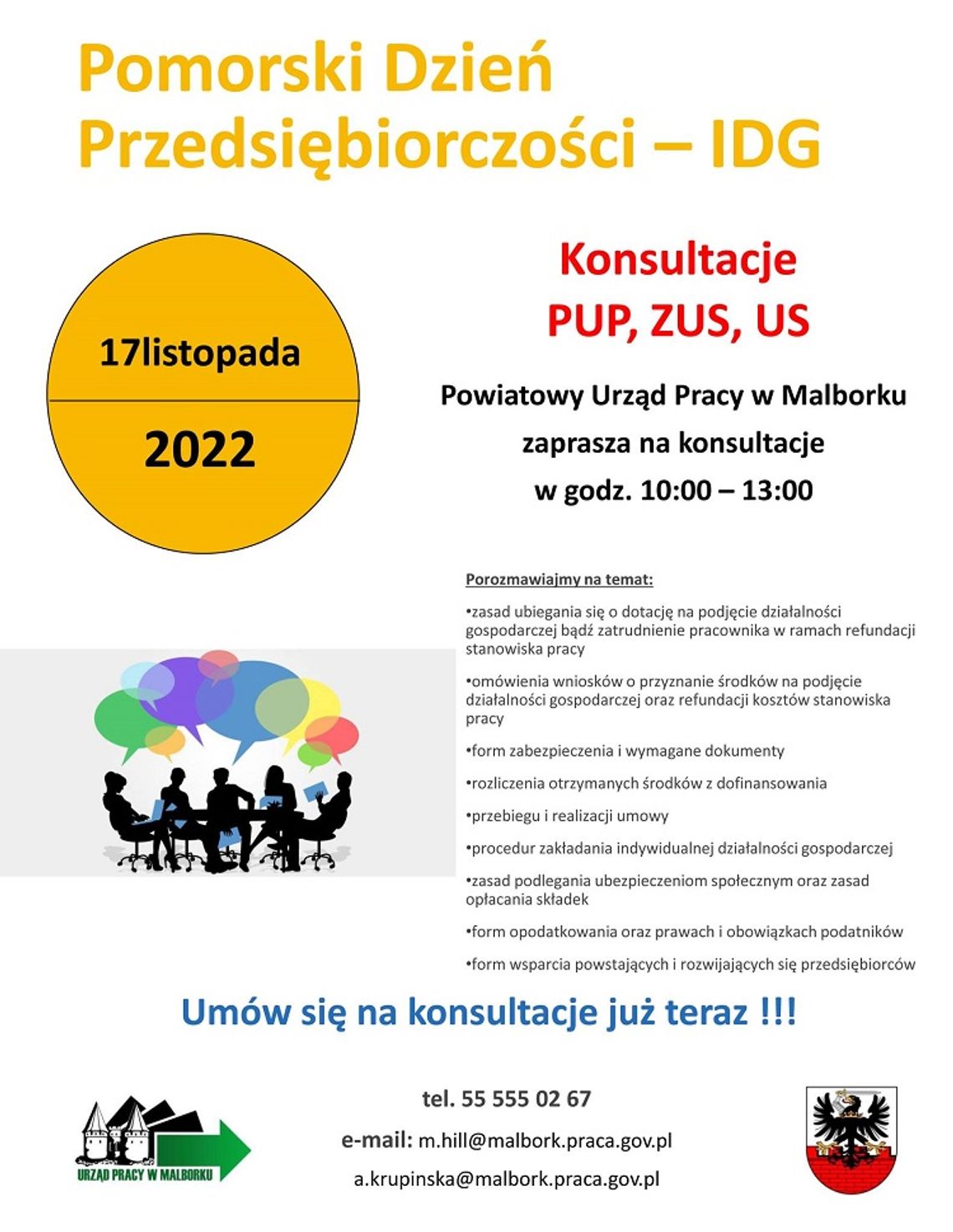 Światowy Tydzień Przedsiębiorczości w Powiatowym Urzędzie Pracy w Malborku