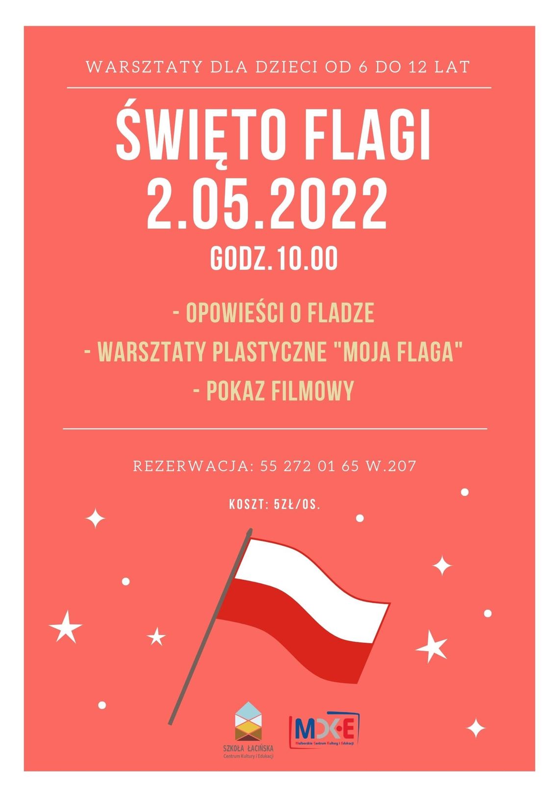 Święto Flagi. Malborska Szkoła Łacińska zaprasza na warsztaty.