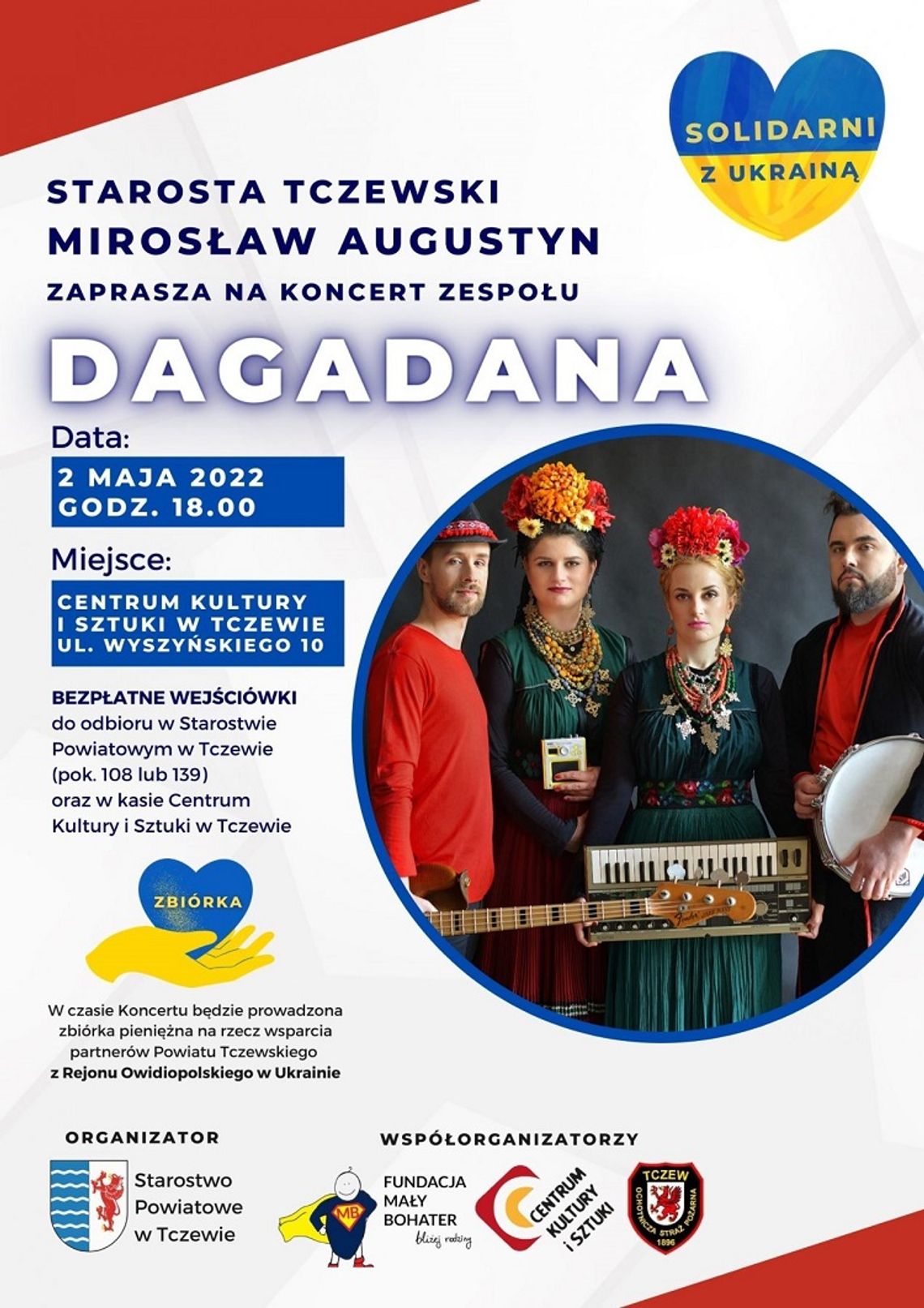 Szczytny cel i wyjątkowy wieczór! Koncert zespołu DAGADANA w Tczewie.