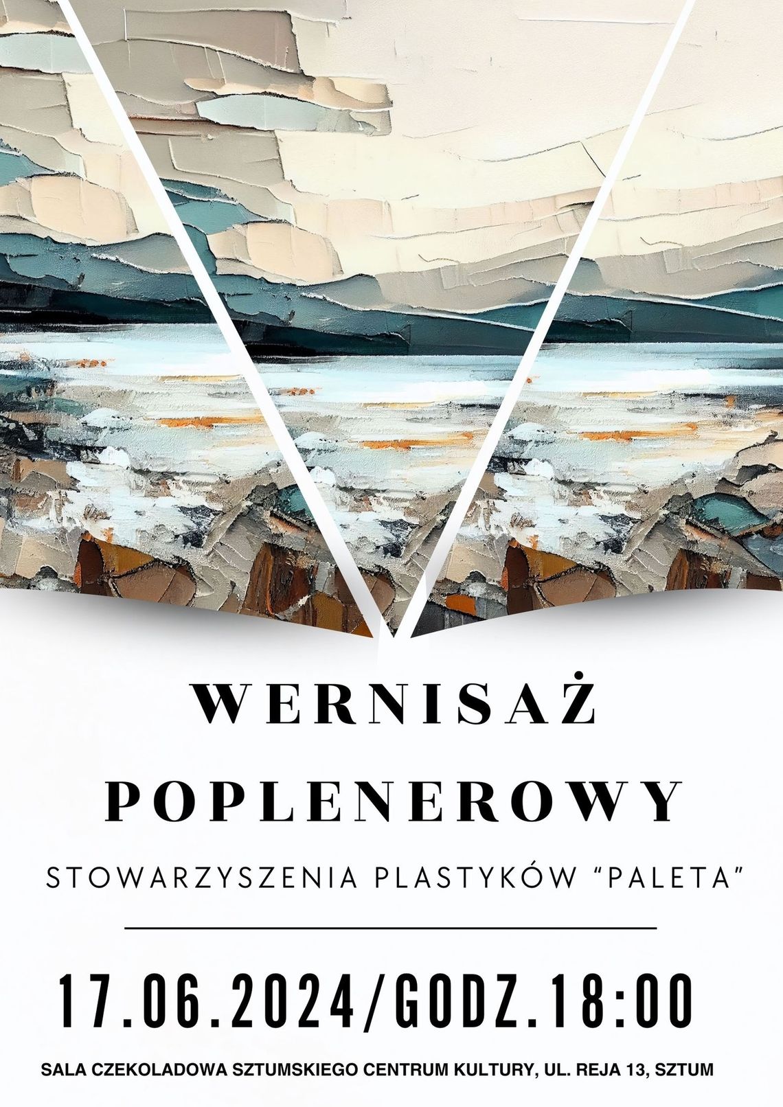 Sztum. Wernisaż poplenerowej wystawy Stowarzyszenia Plastyków "Paleta"