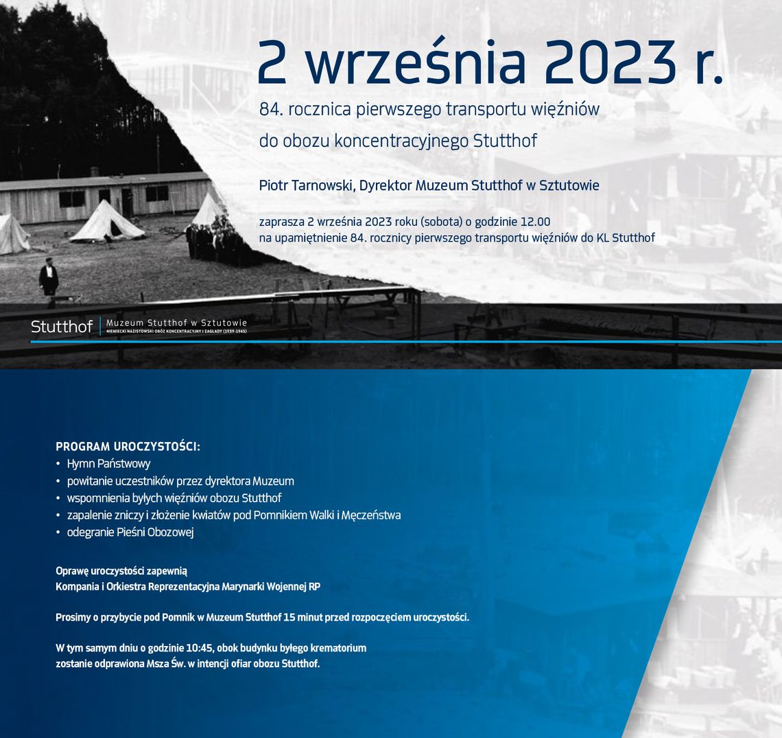 Sztutowo. 84. rocznica pierwszego transportu więźniów do obozu koncentracyjnego Stutthof.