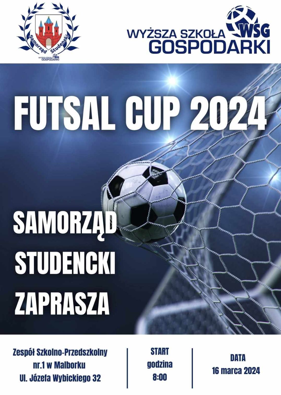 Turniej piłki nożnej Futsal Cup 2024 w Malborku.