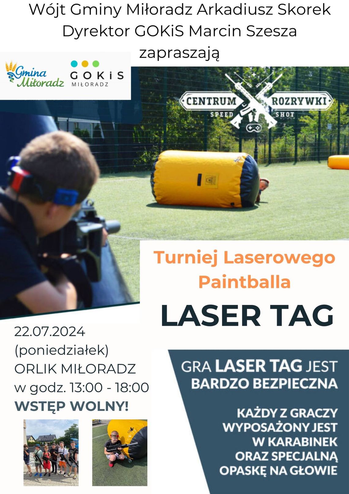 Turniej Laserowego Paintballa - Laser TAG w Miłoradzu.