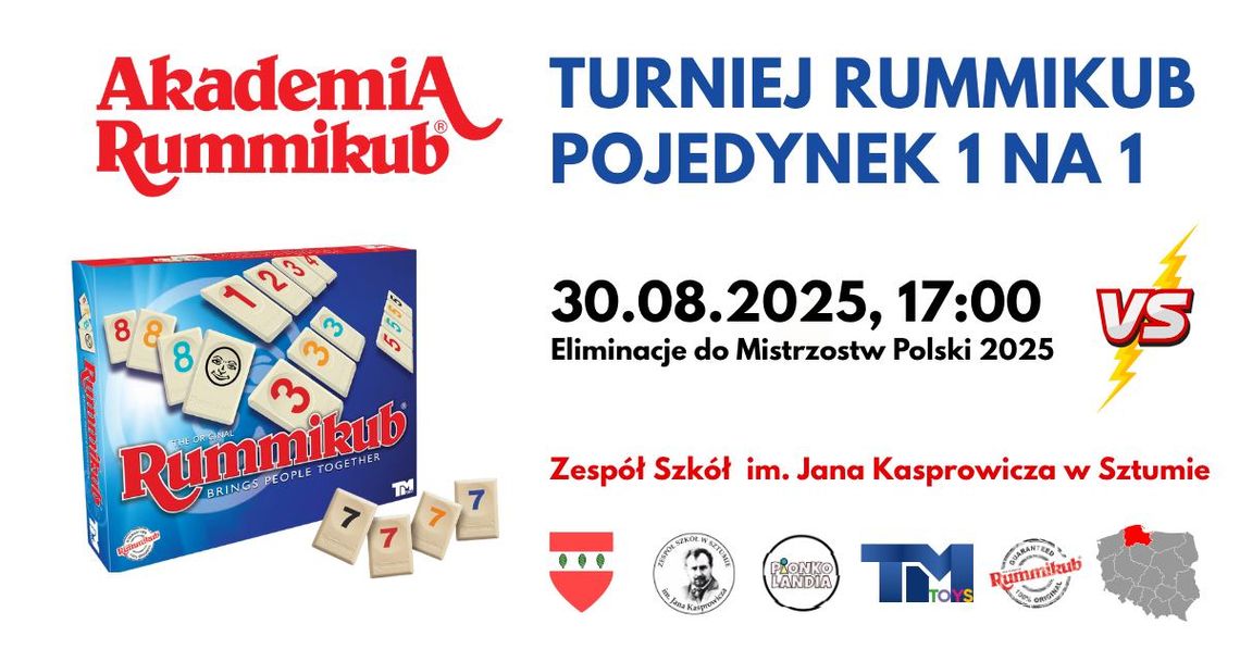 Turniej Rummikub Pojedynek w Sztumie.