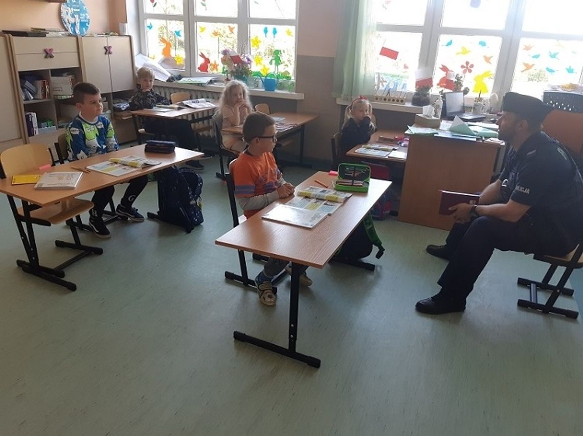 Uczę się bezpieczeństwa – spotkania w klasach I-szych na terenie powiatu sztumskiego.