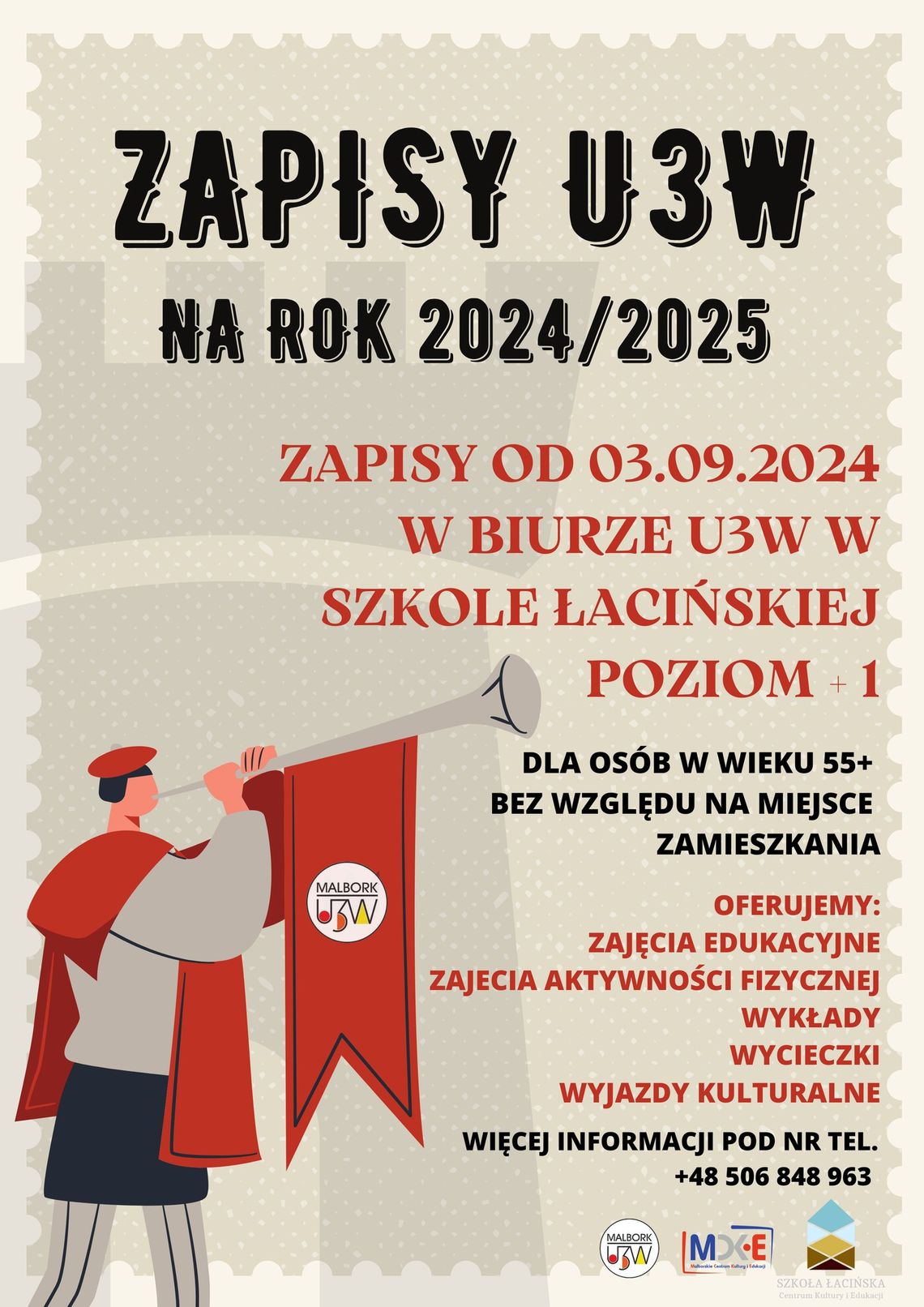 Uniwersytet Trzeciego Wieku w Malborku zaprasza do zapisów.