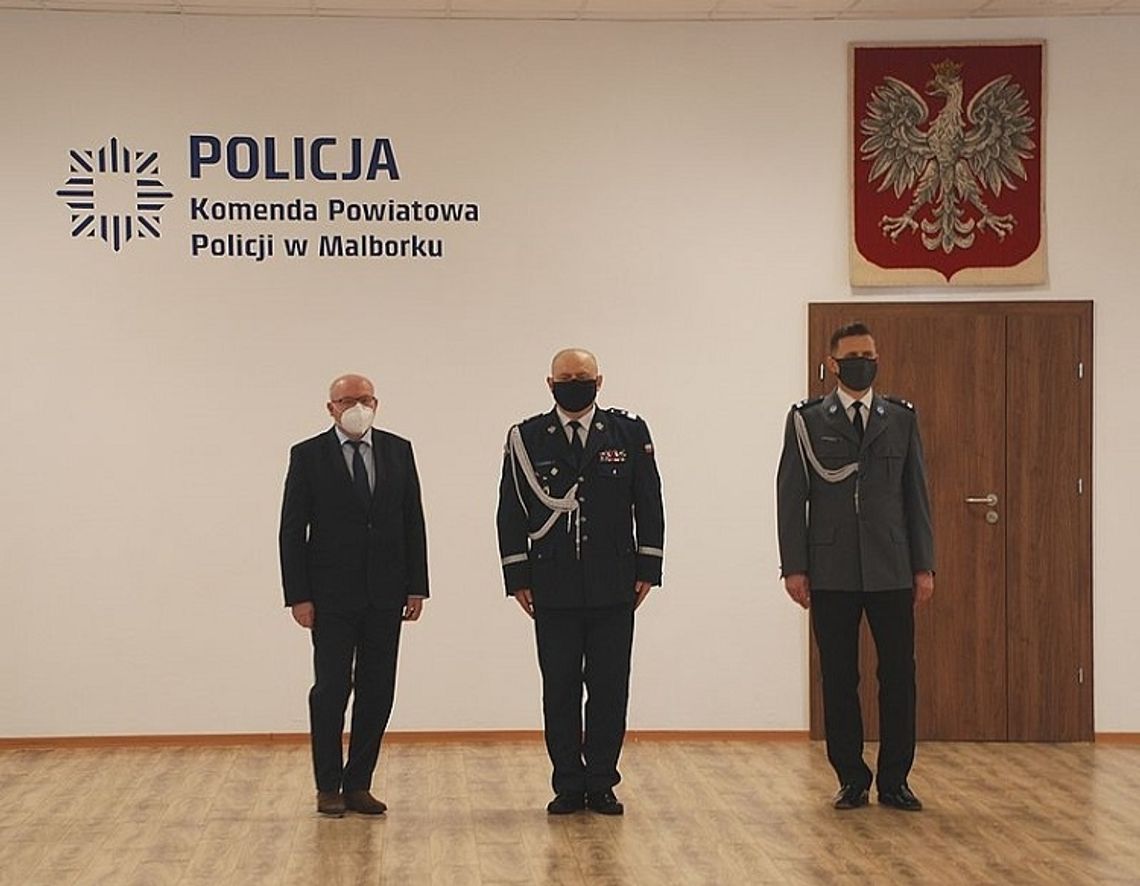 Uroczystość objęcia stanowiska Komendanta Powiatowego Policji w Malborku