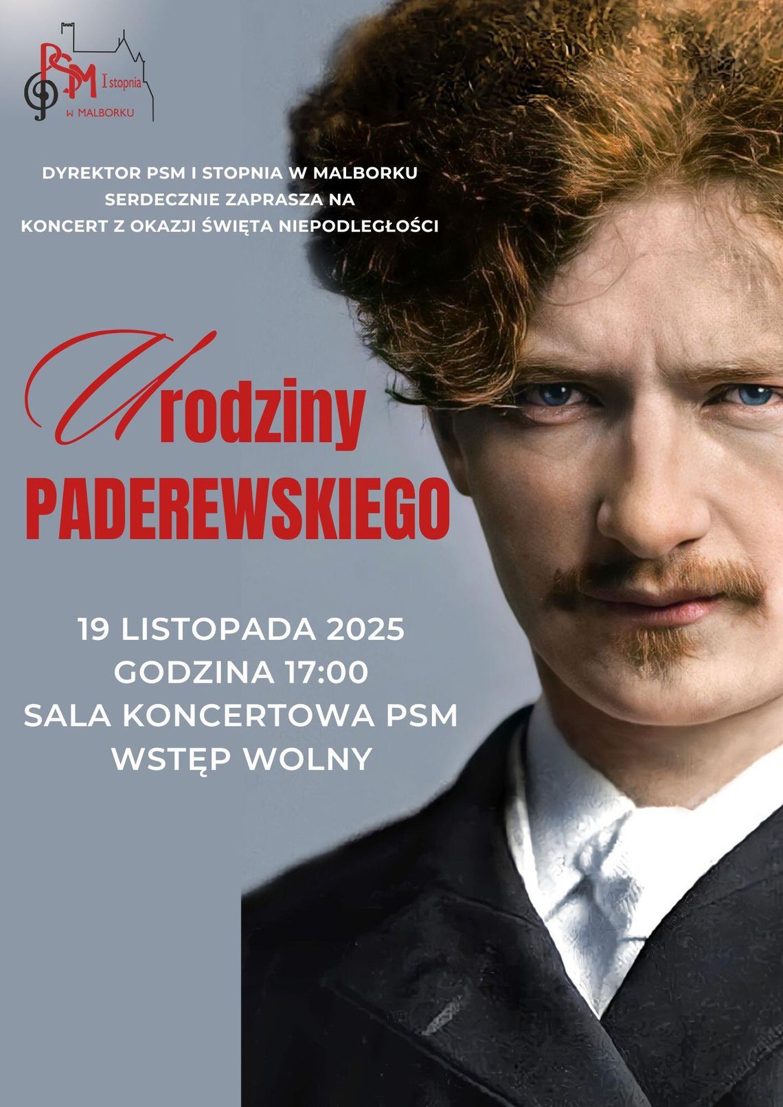 "Urodziny Paderewskiego" - koncert z okazji Święta Niepodległości w Państwowej Szkole Muzycznej I stopnia w Malborku
