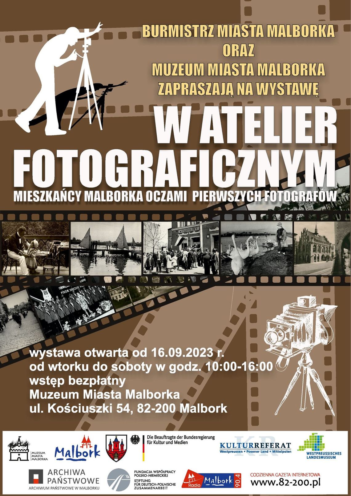 "W atelier fotograficznym. Mieszkańcy Malborka oczami pierwszych fotografów"- wystawa w Muzeum Miasta Malborka.