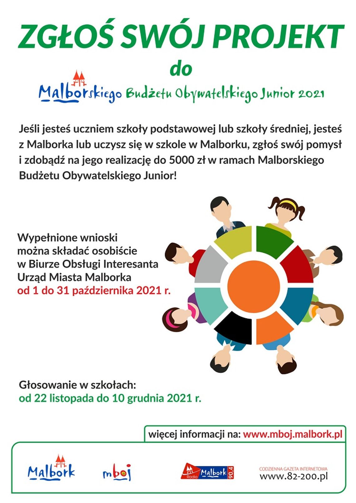 W październiku młodzież może zgłosić projekty do Malborskiego Budżetu Obywatelskiego "Junior”
