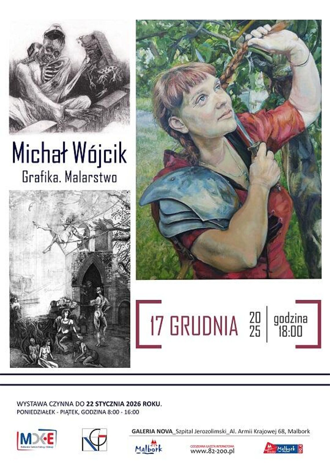 Wernisaż wystawy Michała Wójcika w malborskiej Galerii Nova. Wernisaż wystawy Michała Wójcika w malborskiej Galerii Nova.