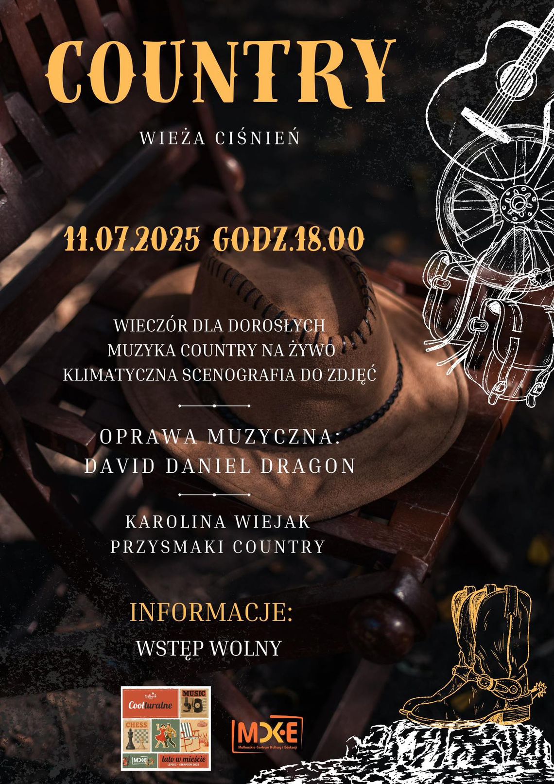 Wieczór z Country w malborskiej Wieży Ciśnień.