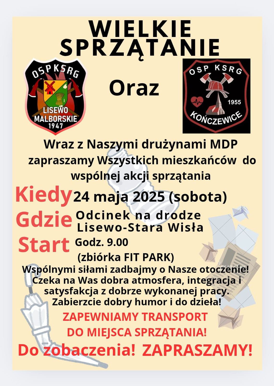 Wielkie Sprzątanie z OSP Lisewo Malborskie.