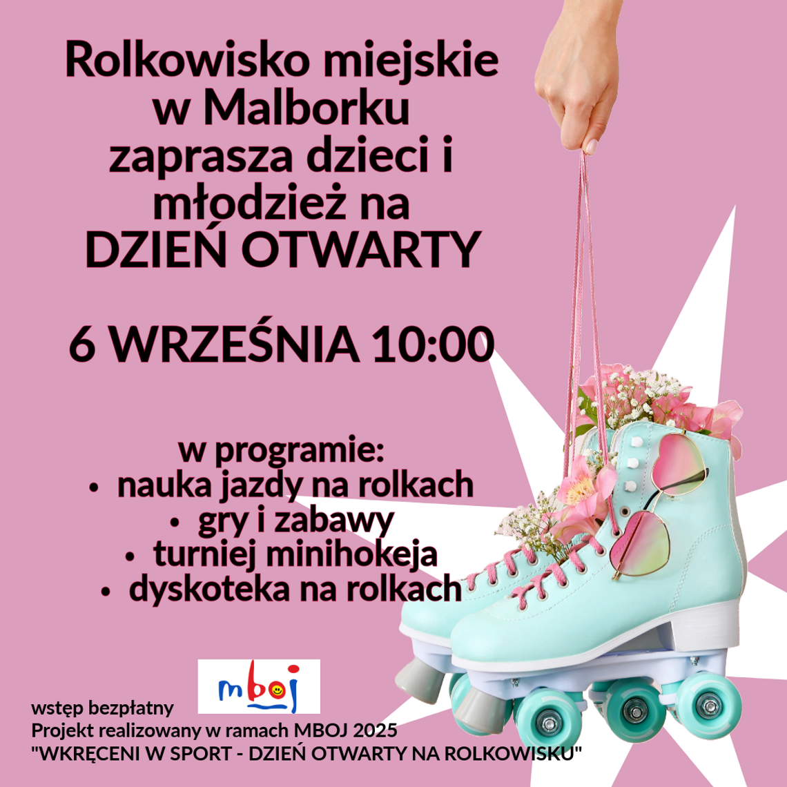 „Wkręceni w sport” – Dzień Otwarty na Rolkowisku w Malborku.