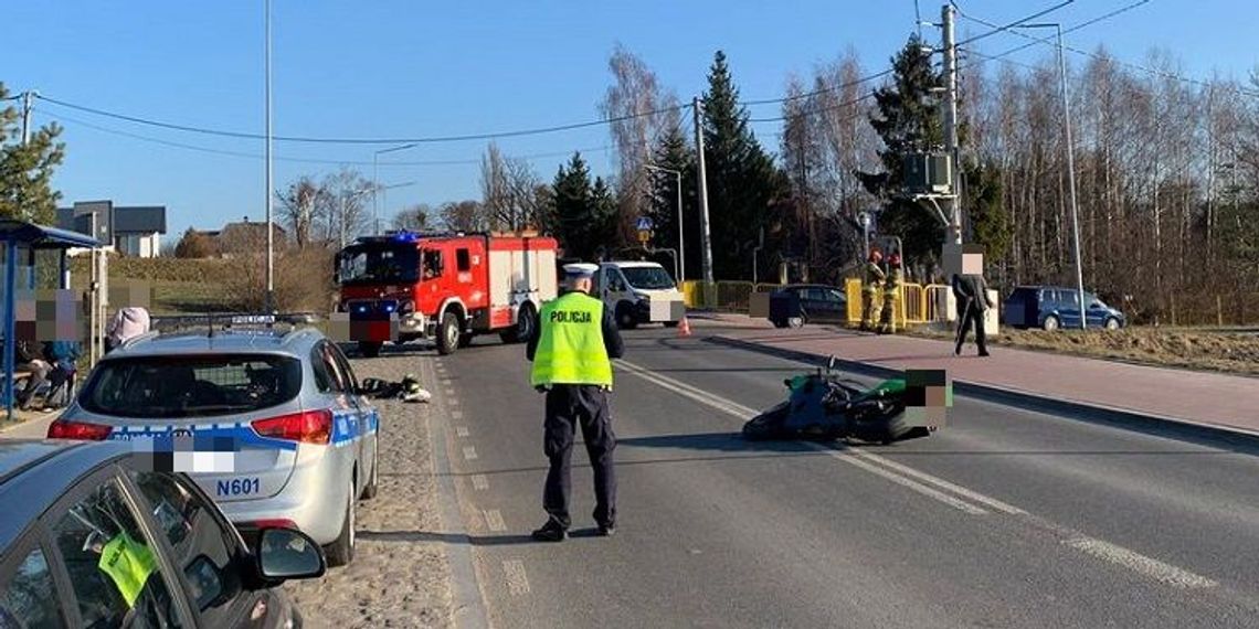 Wypadek motocyklisty. Malborska policja apeluje o ostrożność!
