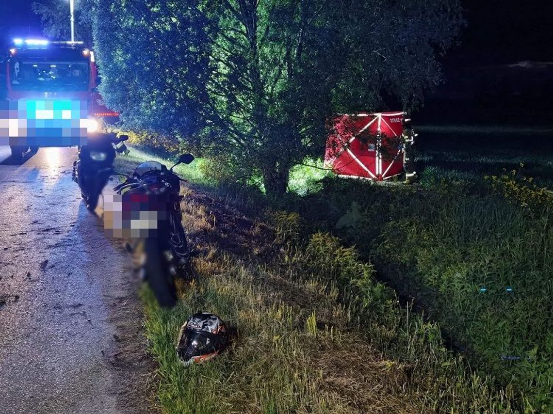 Wypadek śmiertelny Motocyklisty W Miejscowości Nowinki