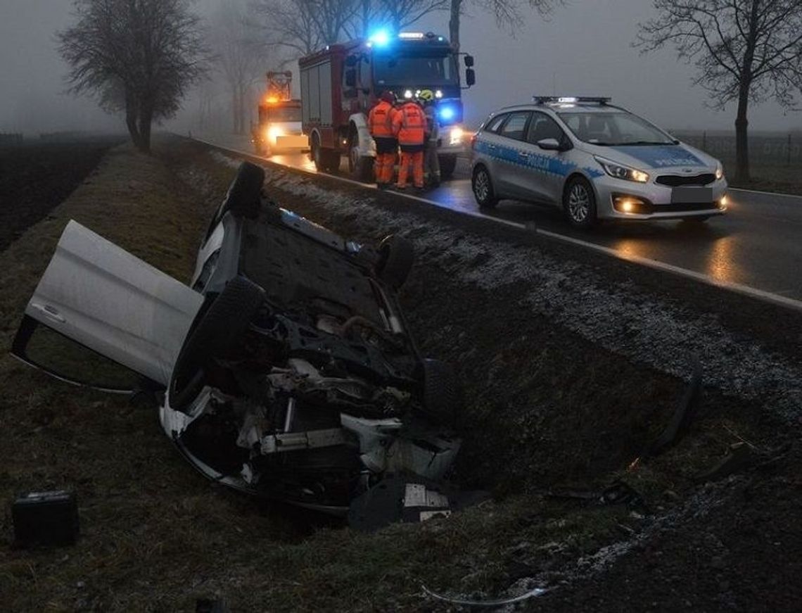 Wypadek w miejscowości Chlebówka. Malborska policja apeluje o ostrożność