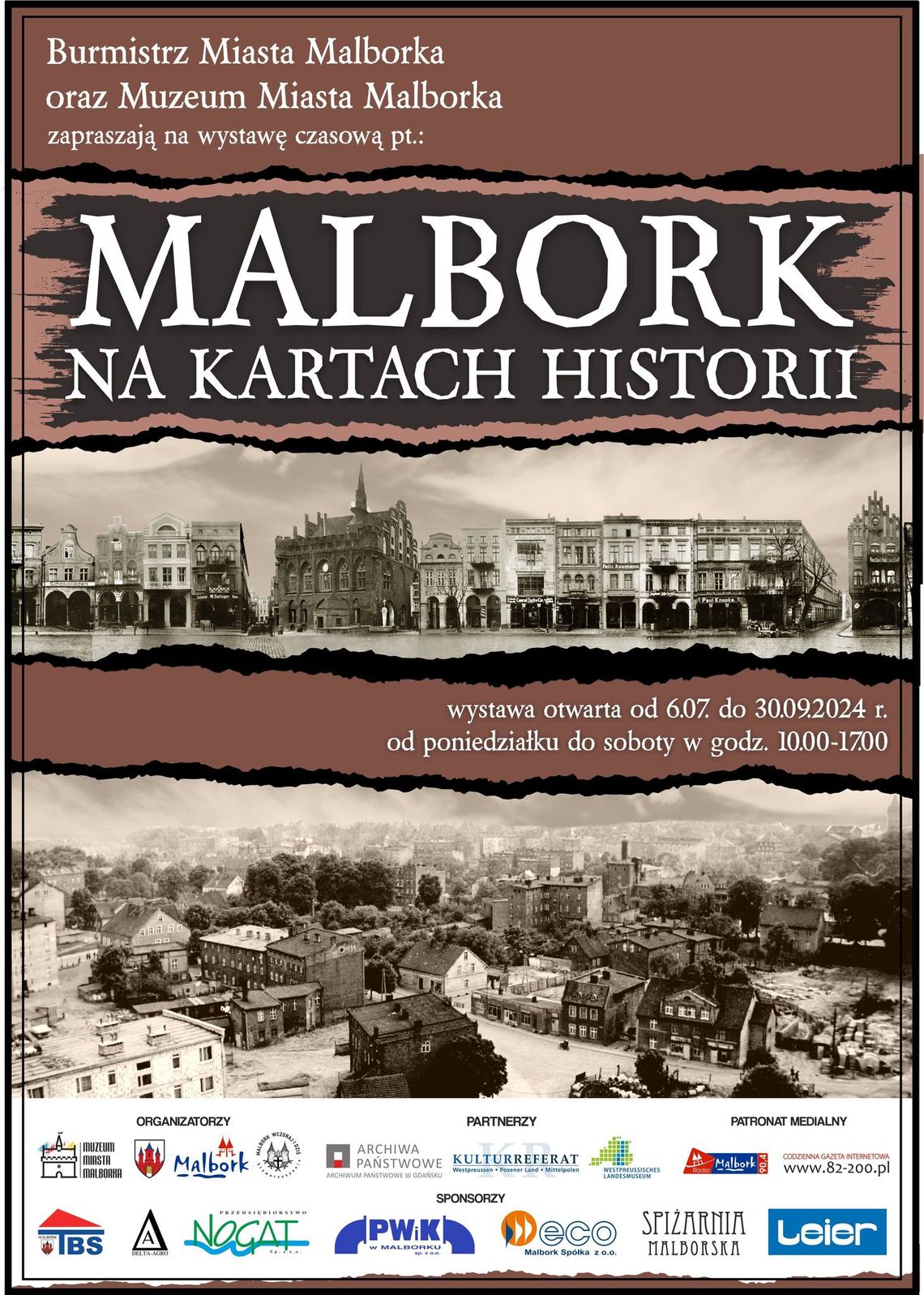 Wystawa plenerowa pt. „Malbork na kartach historii” w Muzeum Miasta Malborka.