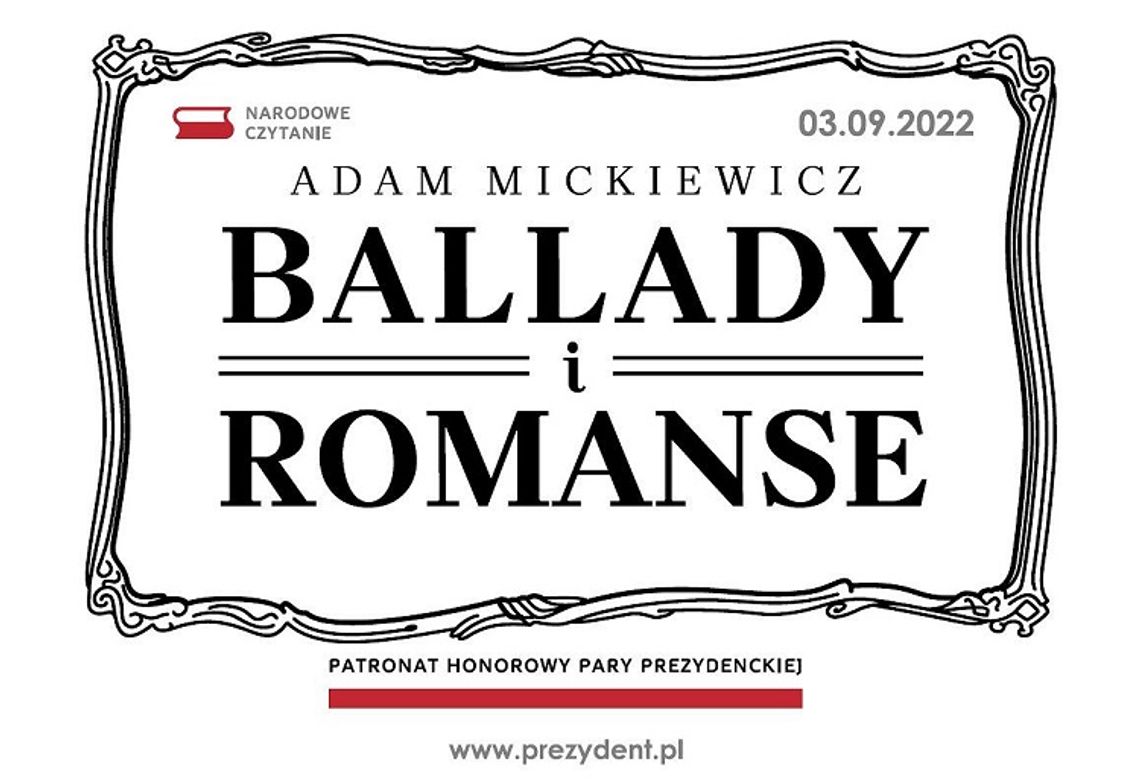 XI Narodowe Czytanie 2022 w Malborku. Posłuchajmy „Ballad i romansów” w Radiu Malbork.