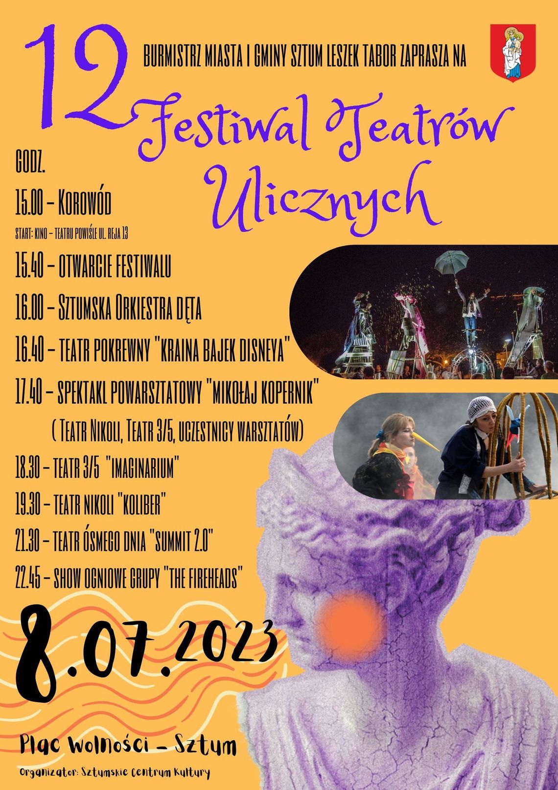 XII Międzynarodowy Festiwal Teatrów Ulicznych w Sztumie.