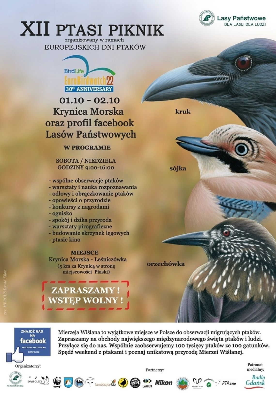 XII Ptasi Piknik. Europejskie Dni Ptaków na Mierzei Wiślanej 2022