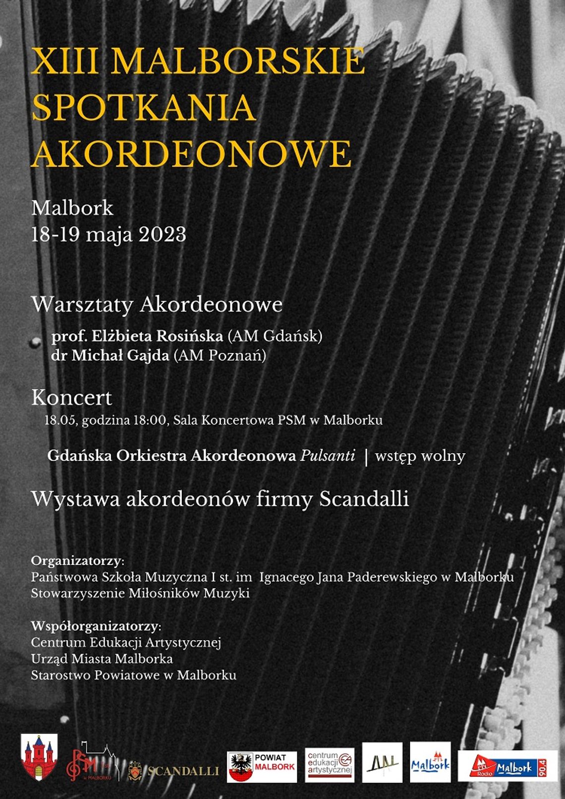 XIII Malborskie Spotkania Akordeonowe. Koncert Gdańskiej Orkiestry Akordeonowej Pulsatni.