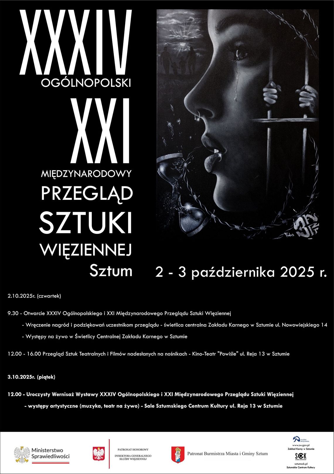 XXXIV Ogólnopolski i XXI Międzynarodowy Przegląd Sztuki Więziennej w Sztumie.