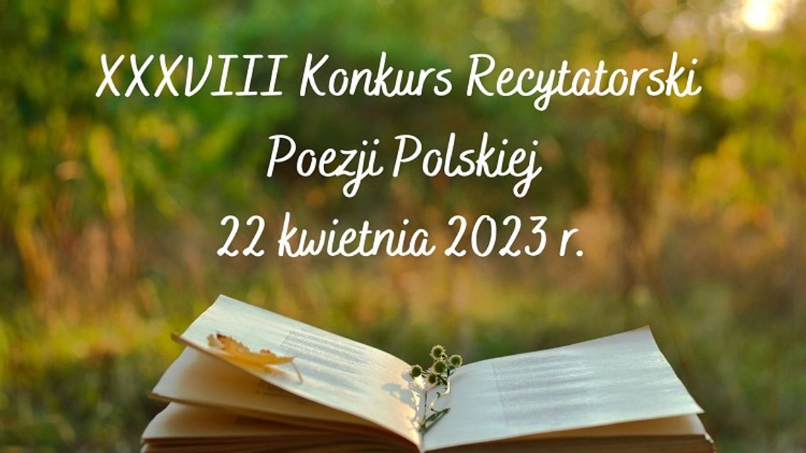 XXXVIII Konkurs Recytatorski Poezji Polskiej dla uczniów szkół podstawowych z powiatu malborskiego.