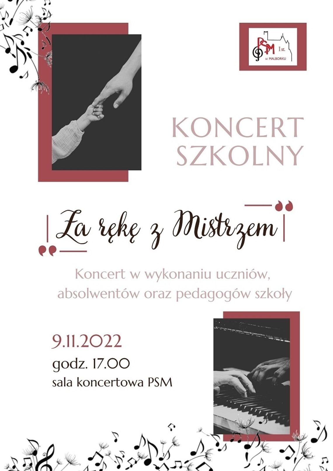 "Za rękę z Mistrzem" koncert w Państwowej Szkole Muzycznej w Malborku