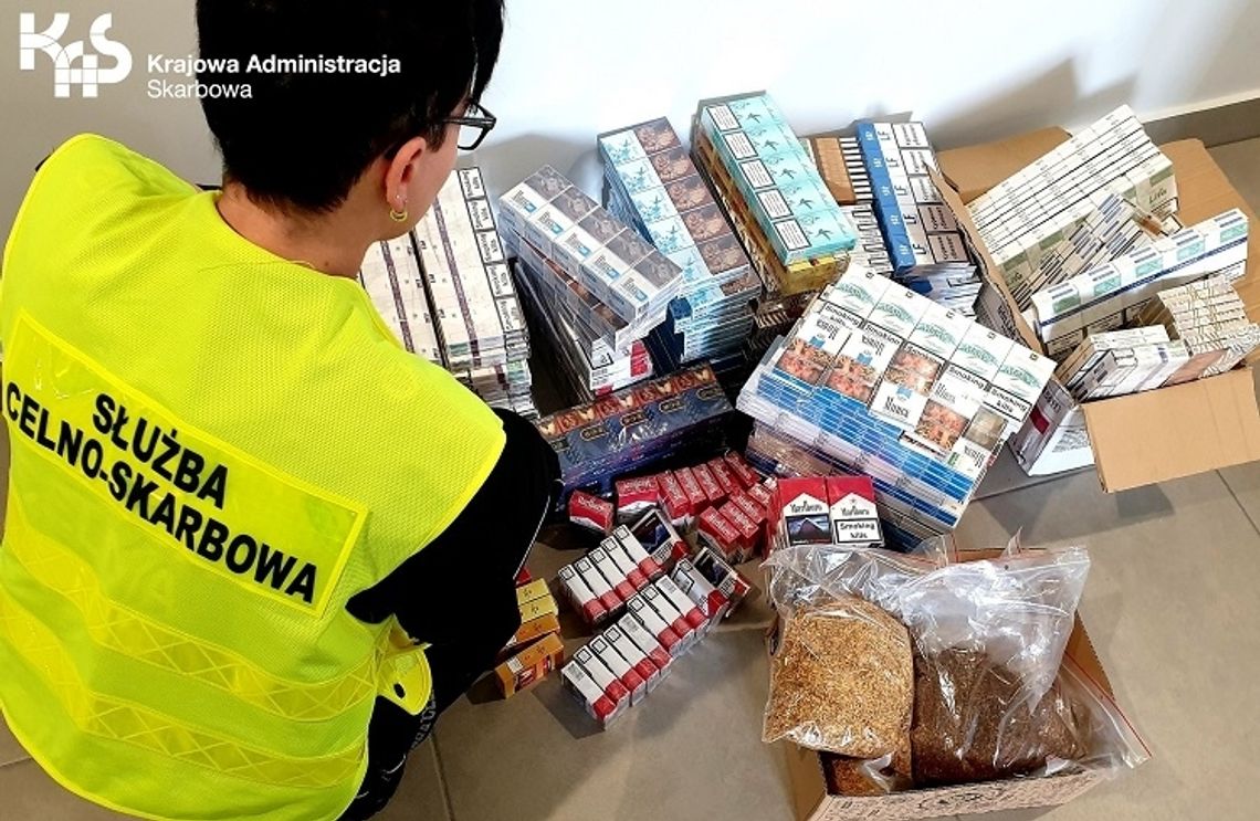 Zabezpieczono ponad 24 tys. sztuk papierosów i 2400 g tytoniu. 