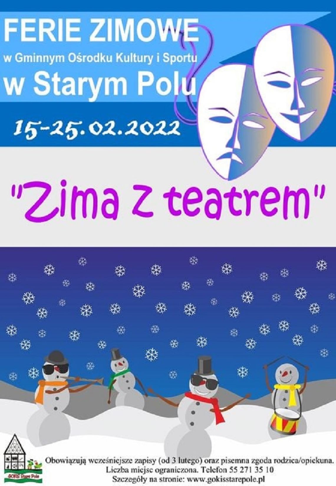 „Zima z teatrem”. Ferie w GOKiS Stare Pole.