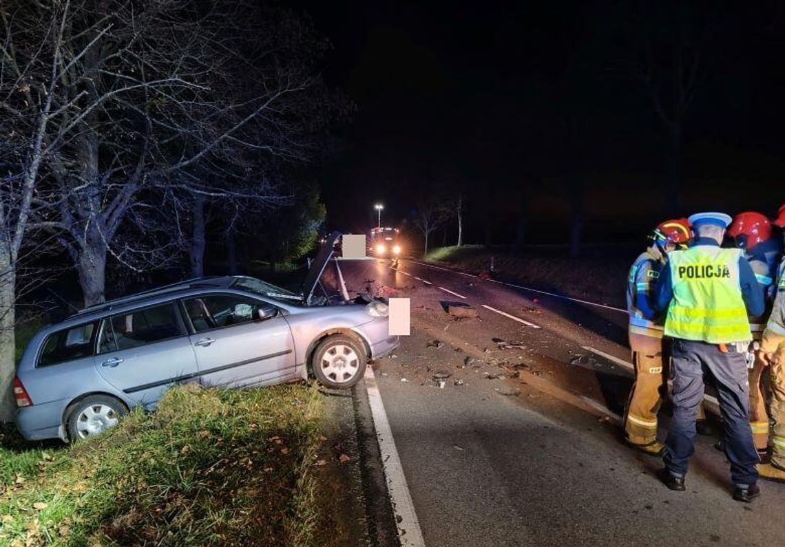 Zjechała na przeciwny pas i uderzyła w auto – sztumscy policjanci apelują o ostrożność na drodze!