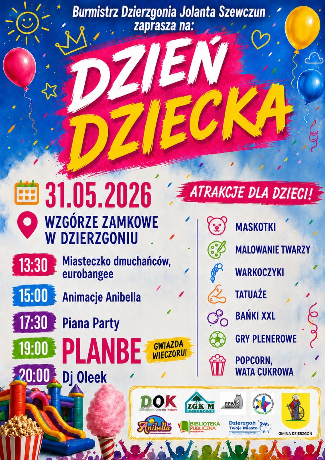 Zobacz, co wydarzy się podczas obchodów Dnia Dziecka w Dzierzgoniu. Zobacz, co wydarzy się podczas obchodów Dnia Dziecka w Dzierzgoniu.
