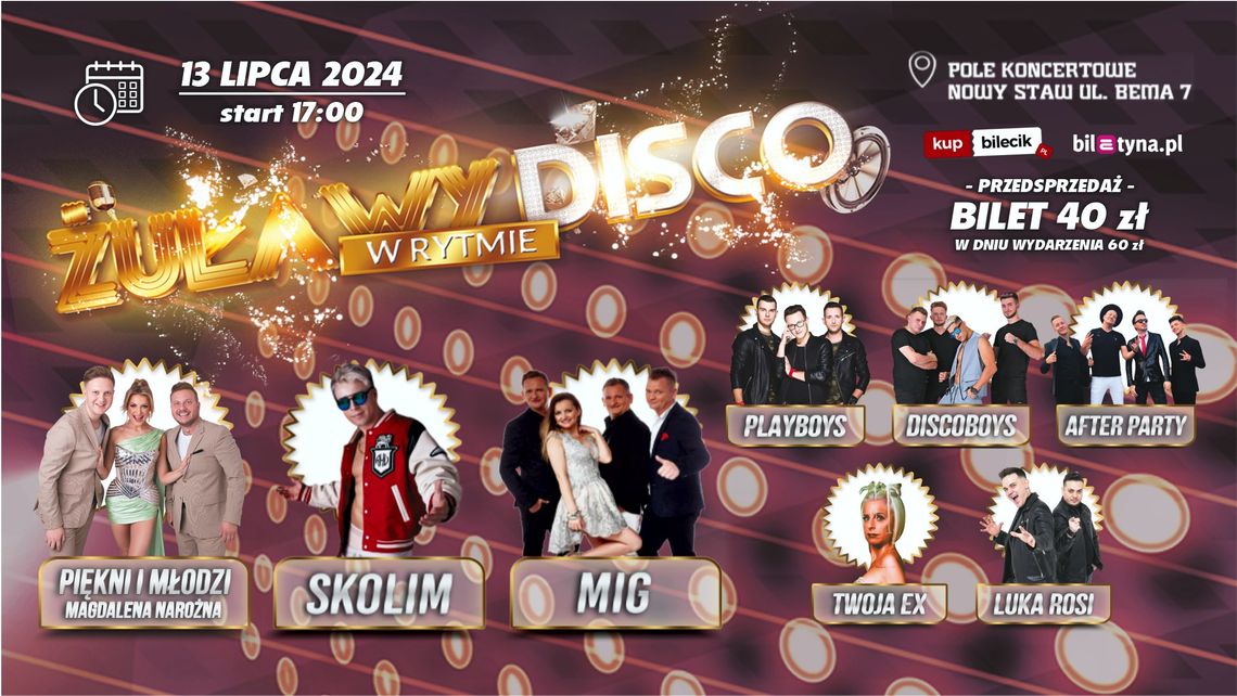 Zobacz, kto wystąpi podczas "Żuławy w Rytmie Disco" w Nowym Stawie