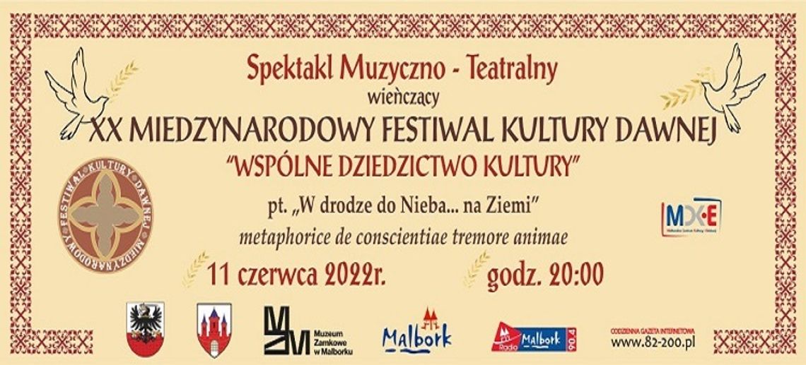 Zobacz program XX Międzynarodowego Festiwalu Kultury Dawnej „Wspólne dziedzictwo Kultury w Malborku.