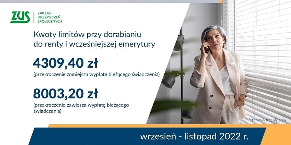 ZUS. Renciści i wcześniejsi emeryci mogą dorobić mniej