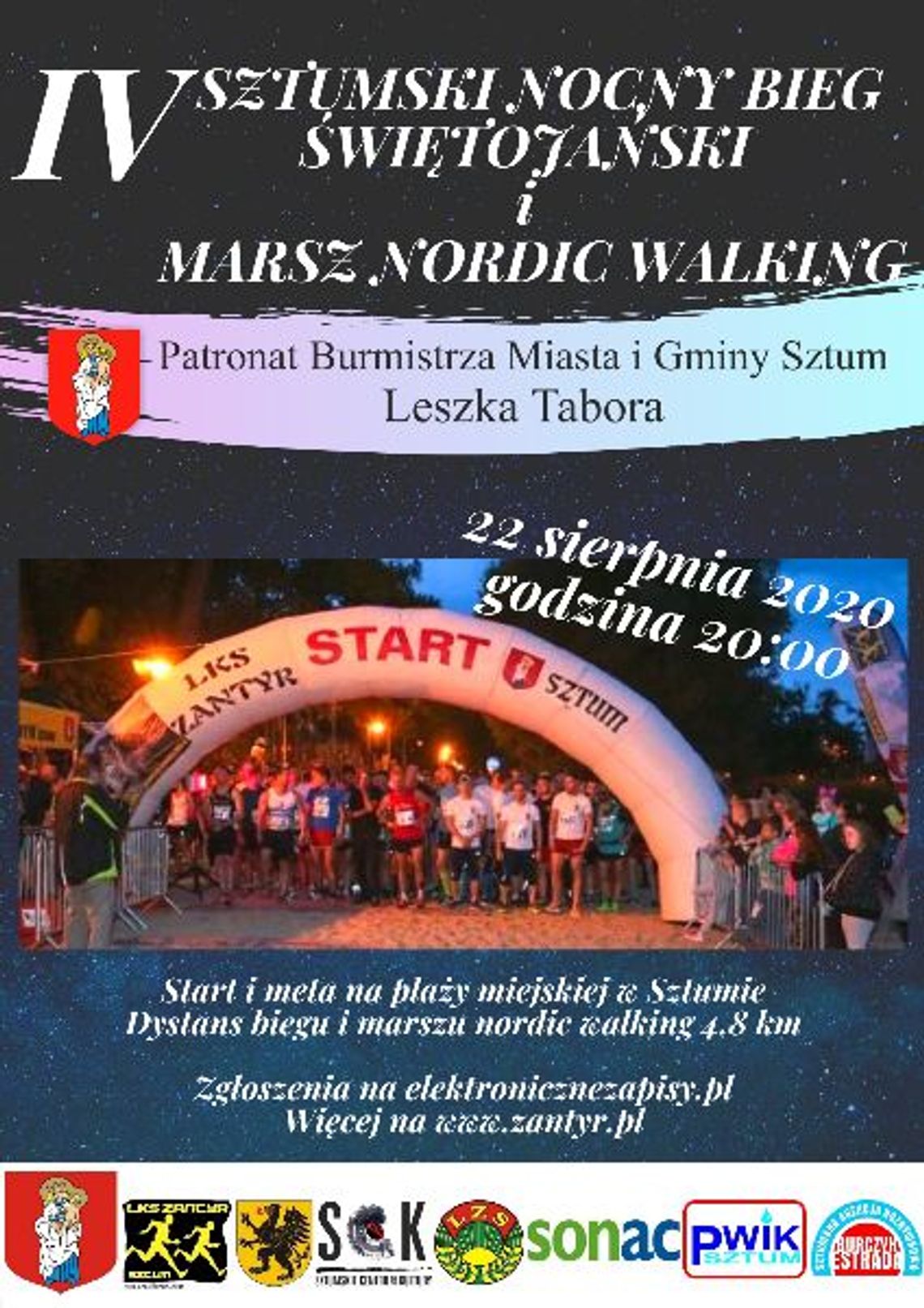 IV Sztumski Nocny Bieg Świętojański i Marsz Nordic Walking